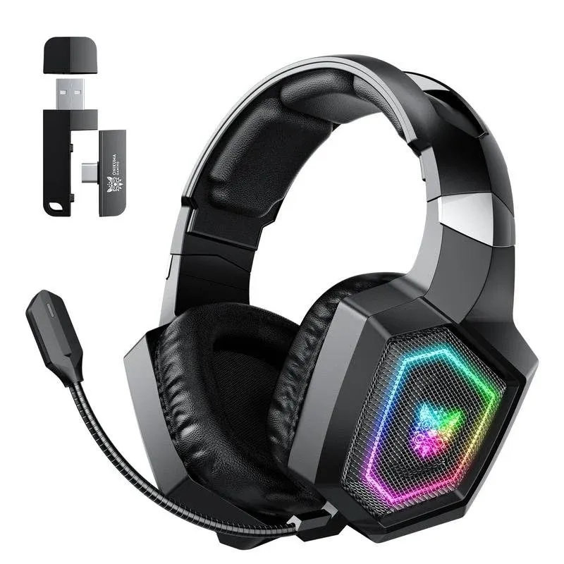 Auriculares ONIKUMA GT806 sem fios Bluetooth 5.4 gaming RGB preto