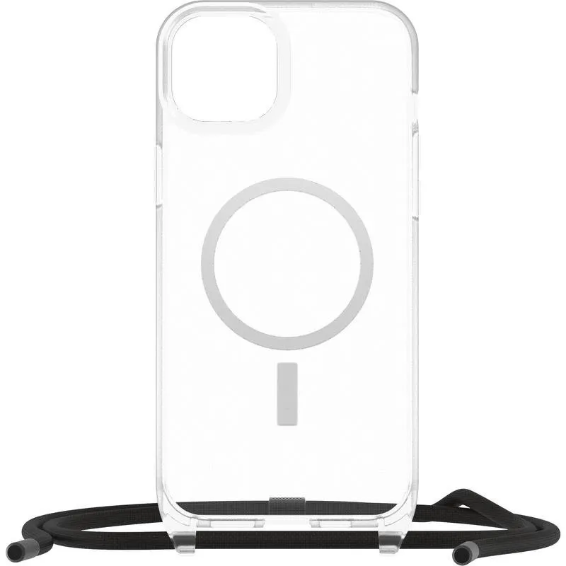 Funda para móvil OtterBox React Necklace Cover Nylon transparente para iPhone 15 Plus