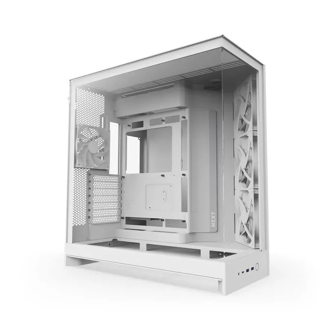 Caixa E-ATX NZXT H9 Flow Branca (2025) Vidro Temperado