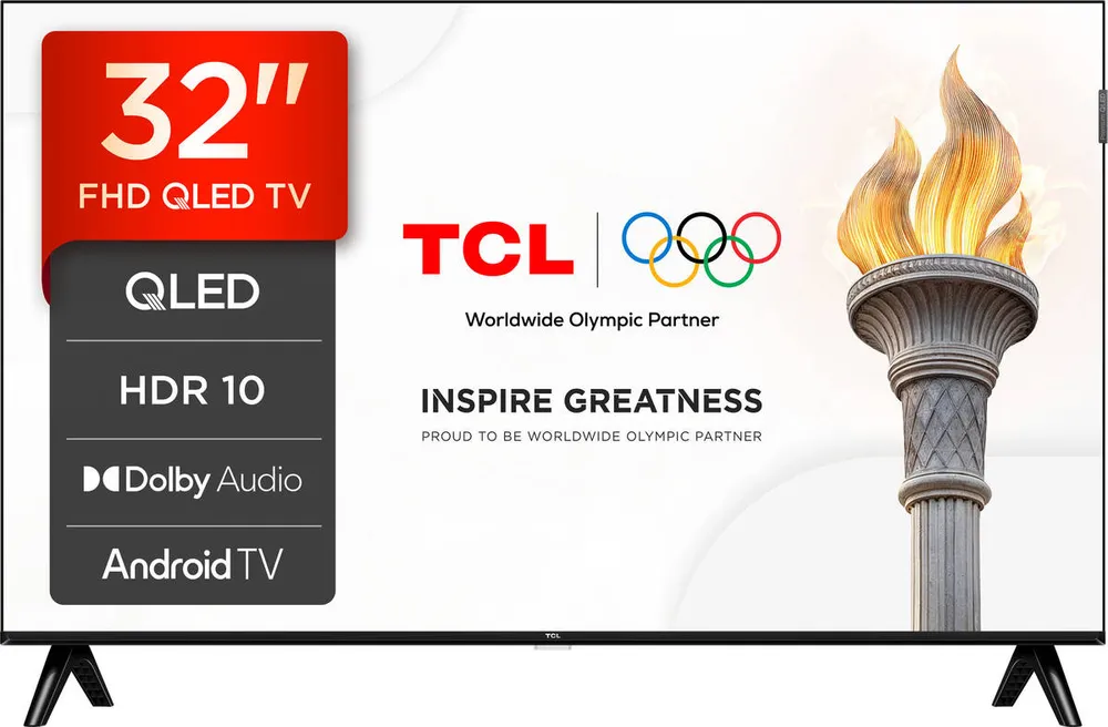TCL QLED TV 32" FHD HDR10 SMART TV GOOGLE TV 32S5L