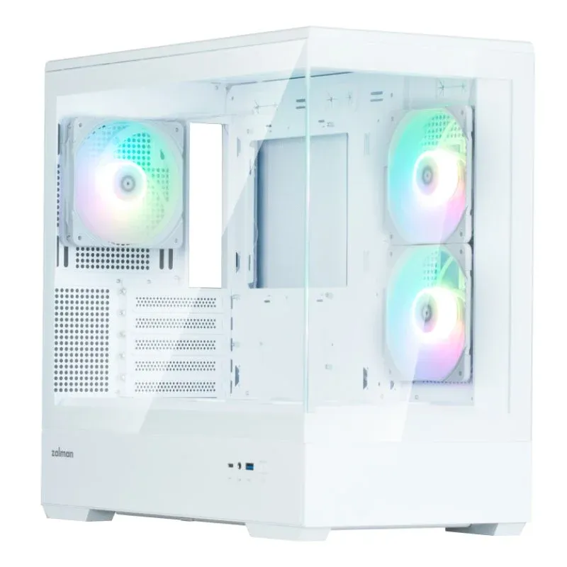 Zalman P30 V2 Caixa Micro-ATX com 3x Ventoinhas 120mm ARGB e USB 3.0 Branca