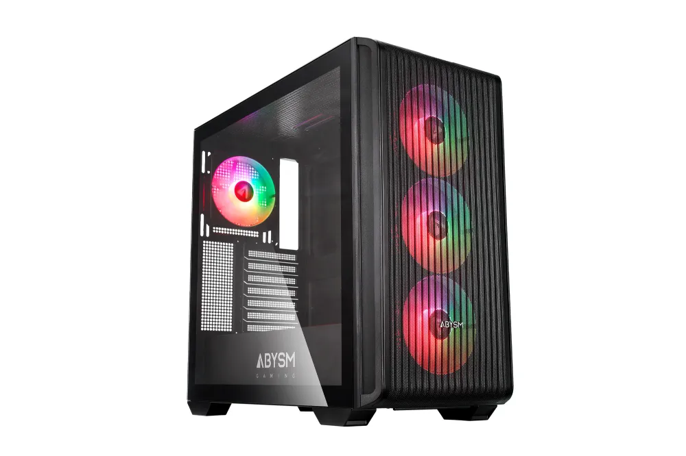 Caixa ATX Abysm Danube kamp bx300 pc preta