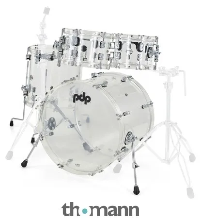 DW PDP Concept Clear Acrylic 4pc