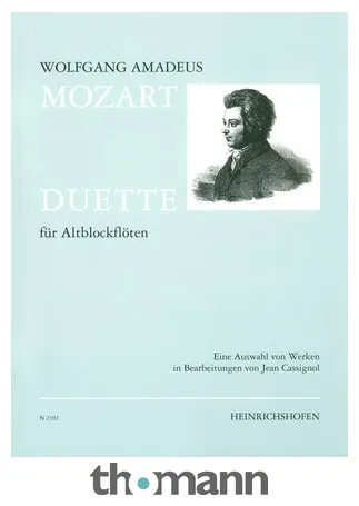 Heinrichshofen Verlag Mozart Duette Altblockflöte