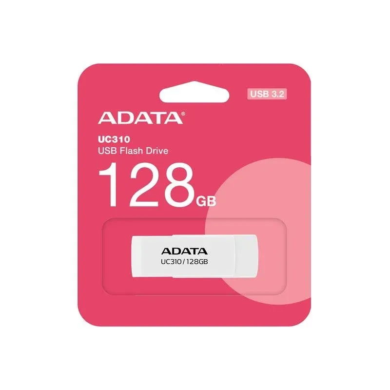 Pen Drive Pen USB ADATA UC310 128 GB USB-A 3.2 Gen 1 giratório branco