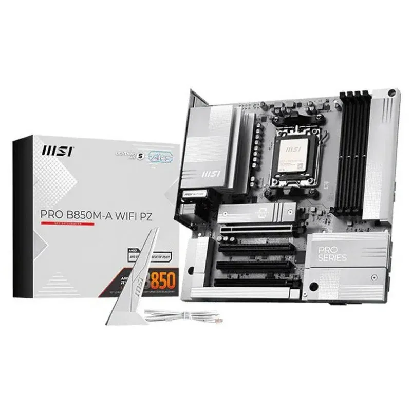 Motherboard MSI PRO B850M-A WIFI PZ AMD B850 AM5 DDR5 mATX WiFi 7 PCIe 5.0 RAID