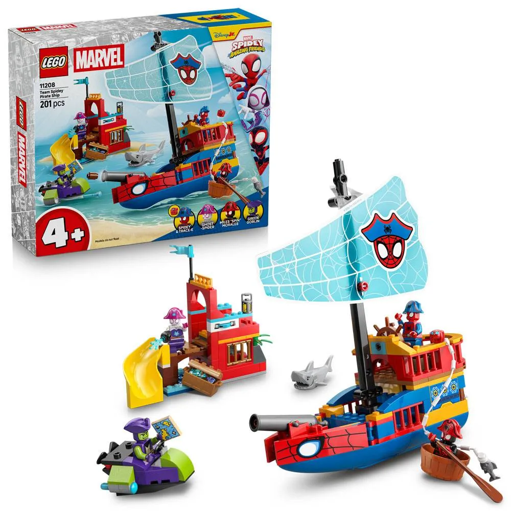 LEGO Marvel: Spidey And His Amazing Friends: Equipa Spidey | Idades 4+ | 201 Peças | Item 11208