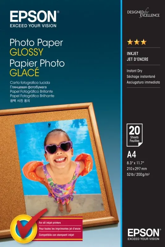 EPSON PAPEL PHOTO A4 20FHS 200GRS