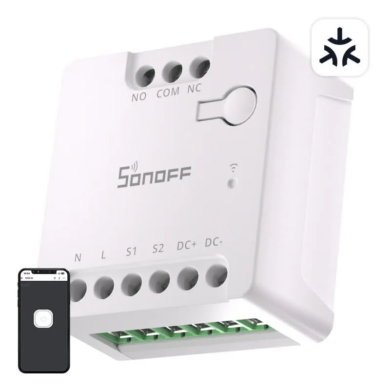 Sonoff Interruptores inteligentes MINI-D Smart WiFi Matter AC/DC de contato seco 12-48V