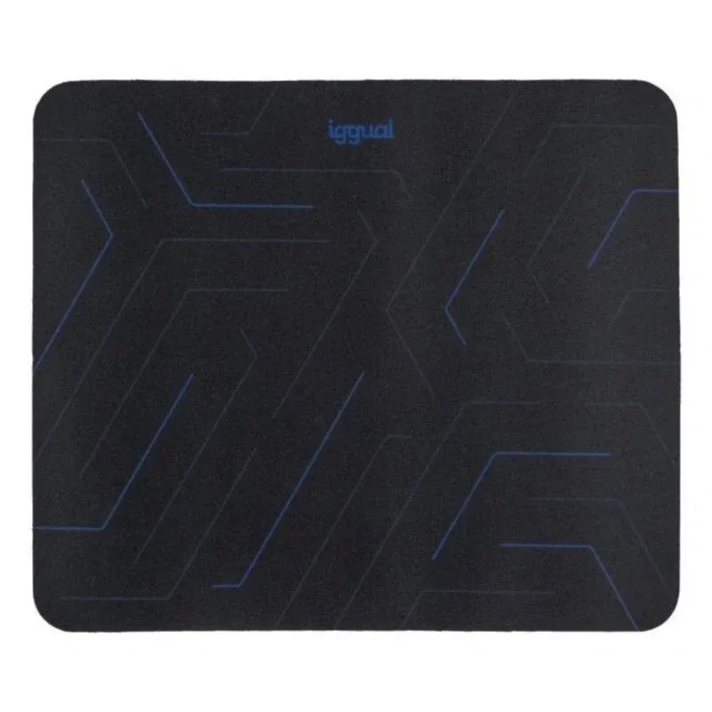 Iggual Hexa 1 Tapete de Rato com Base Antiderrapante Preto/Azul