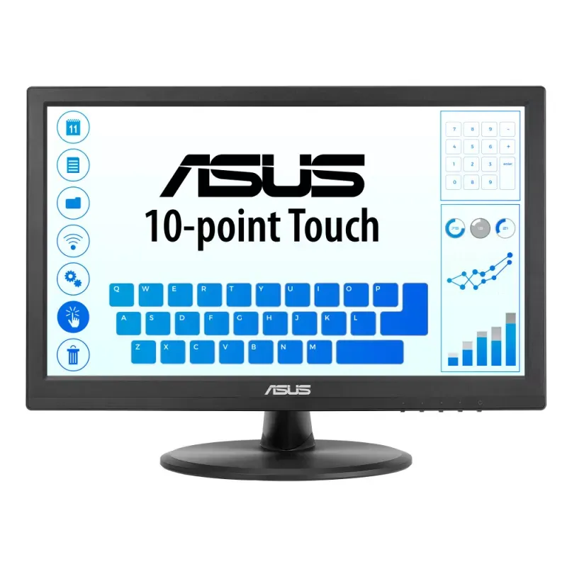 ASUS VT169HE - Monitor LED - 16" (15.6" visível) - ecrã de toque - 1920 x 1080 Full HD (1080p) @ 60 Hz - IPS - 220 cd/m² - 1000:1 - 5 ms - HDMI, VGA