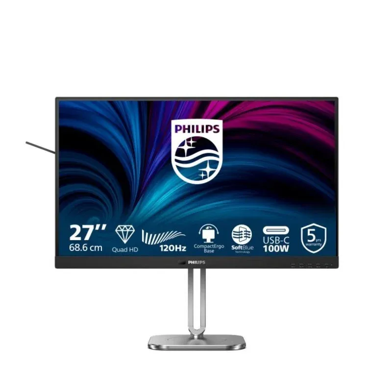 Philips 27B2U4601/00 Monitor 27" Quad HD 120Hz IPS USB-C 4ms com Altifalantes