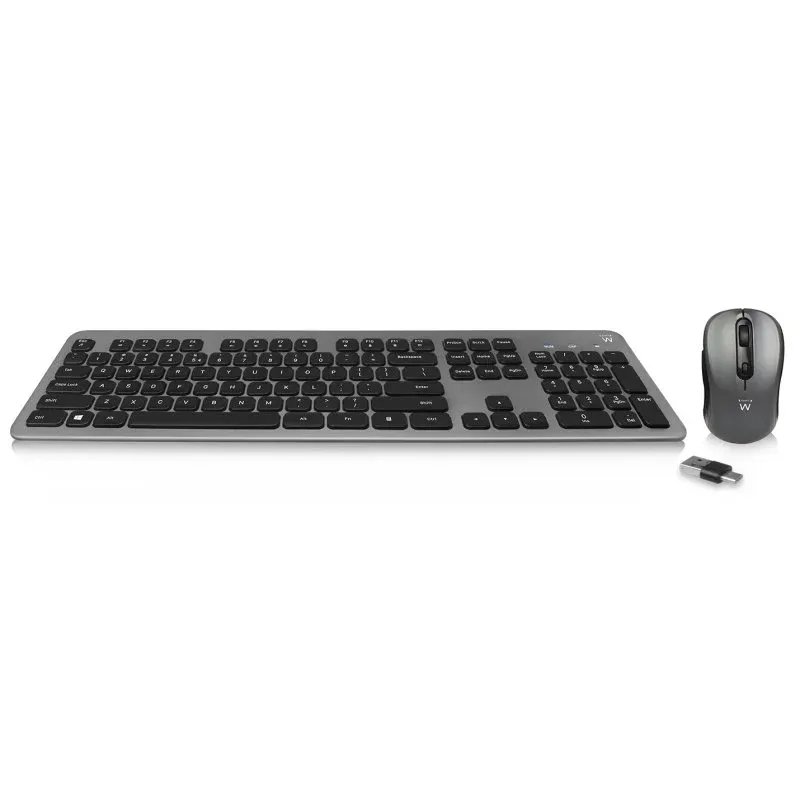 Ewent EW3272 Combo Teclado + Rato Sem Fios Cinzento/Preto