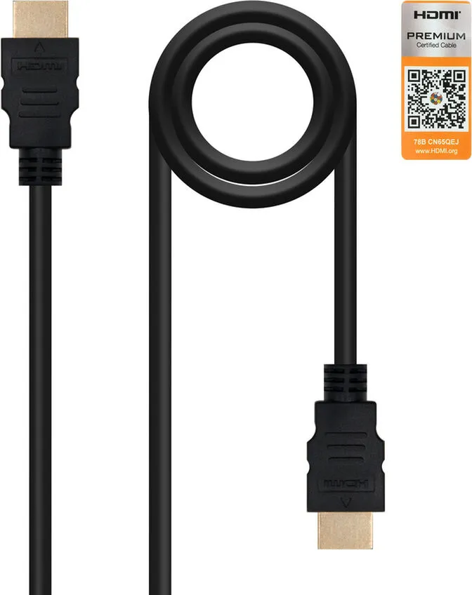Cabo HDMI V2.0 4K@60Hz 18Gbps / Ethernet Nanocable A M/M 3 M Preto