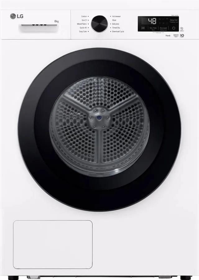 Máquina de Secar Roupa LG RHX1008NWK (8 kg - Bomba de Calor - Branco)