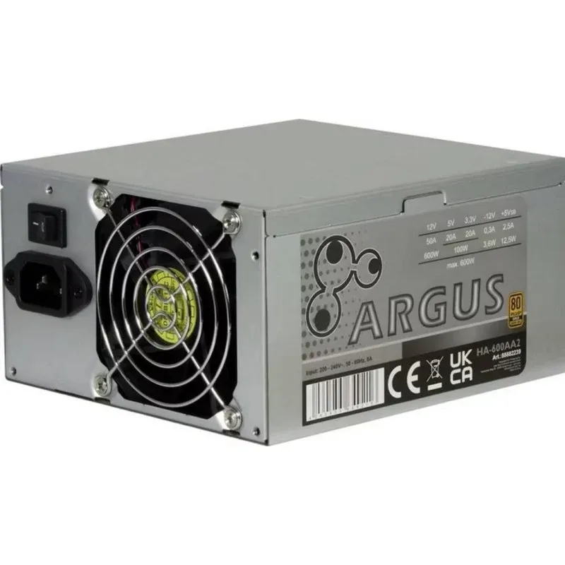 Fonte Alimentação Fonte de Alimentação Intertech Argus 600W Certificação 80+ Gold ativa