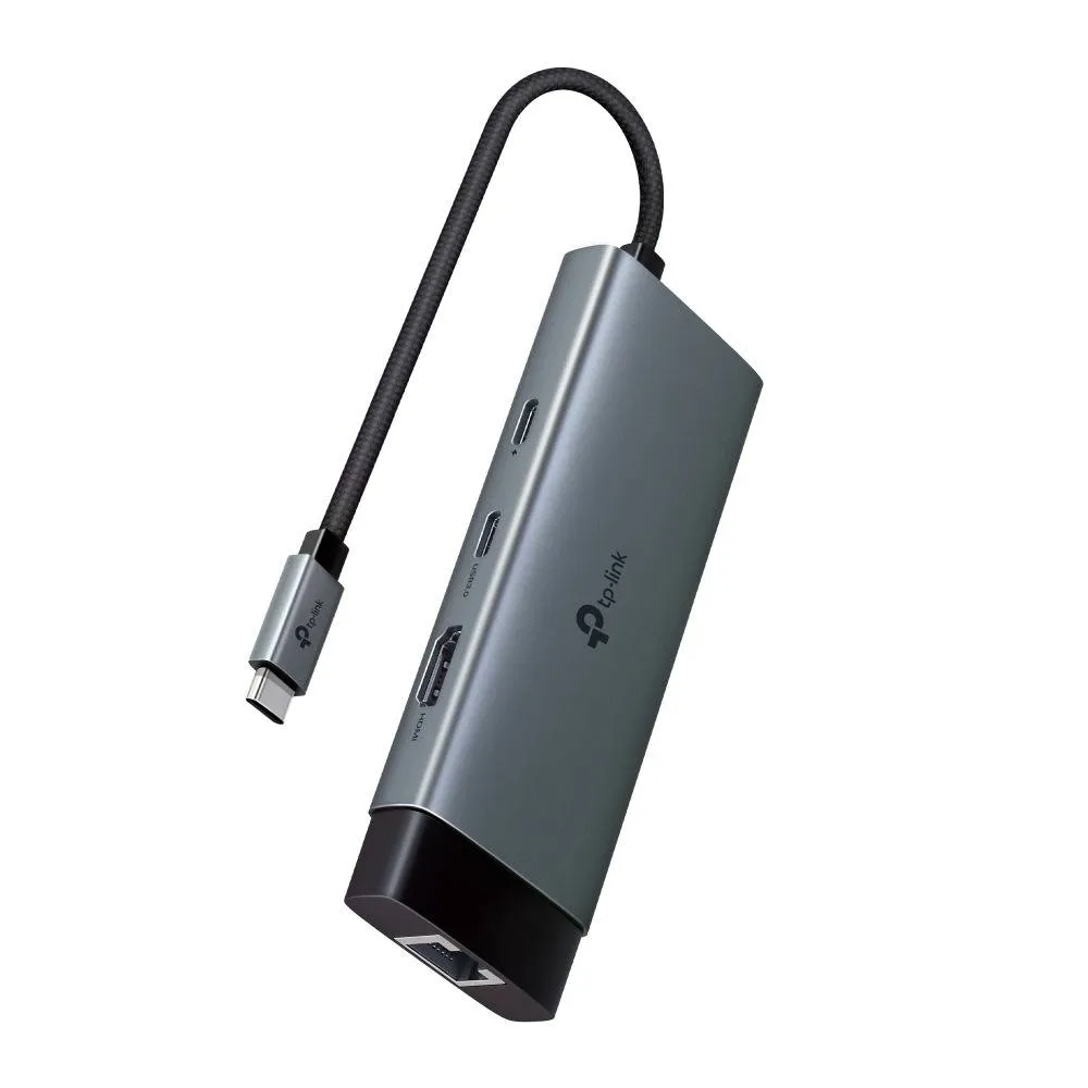Hub USB-C TP-Link UH6120C 6-em-1 USB 3.2 Gen1 PD 100W Cinza