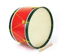 Bombo Tradicional Adamastor PLX18 Vermelho/Aro Verde 45cm