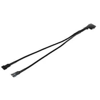 Cabo Y Para Fan 4P(FEMEA) 4P(MACHO)+3P(MACHO), 25CM Preto