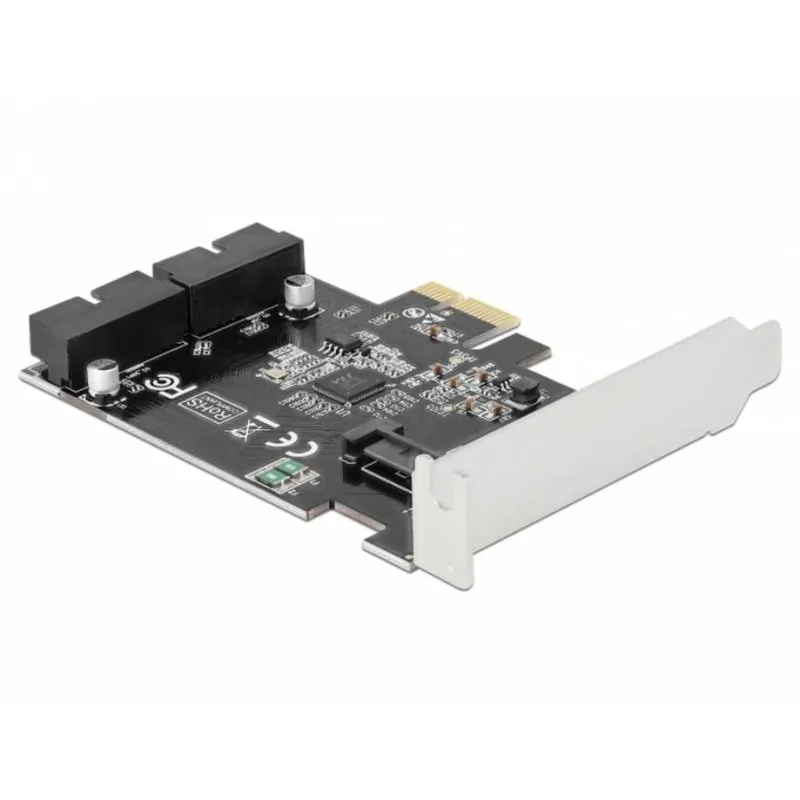 Tarjeta de Rede DeLock 90387 PCI Express USB 3.2 Gen 1 5 Gbps 2 Portas Internas UASP