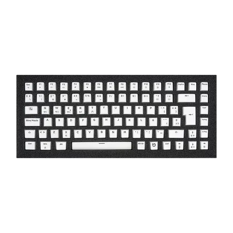 Conjunto de keycaps Hiditec KEYCP1000 PBT cinza para teclado GM1K 75%