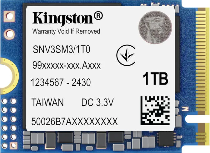 SSD Kingston NV3 1TB Gen4 M.2 NVMe 2230 (6000/4000MB/s)