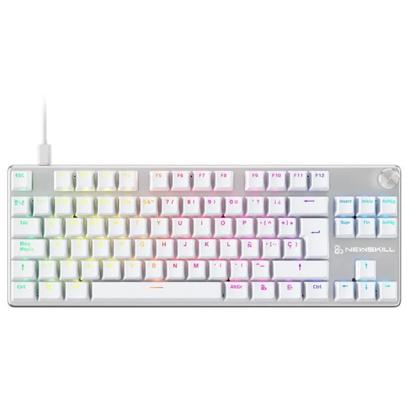 Newskill Serike V2 TKL Teclado Mecânico Gaming RGB Branco NewSwitch Red