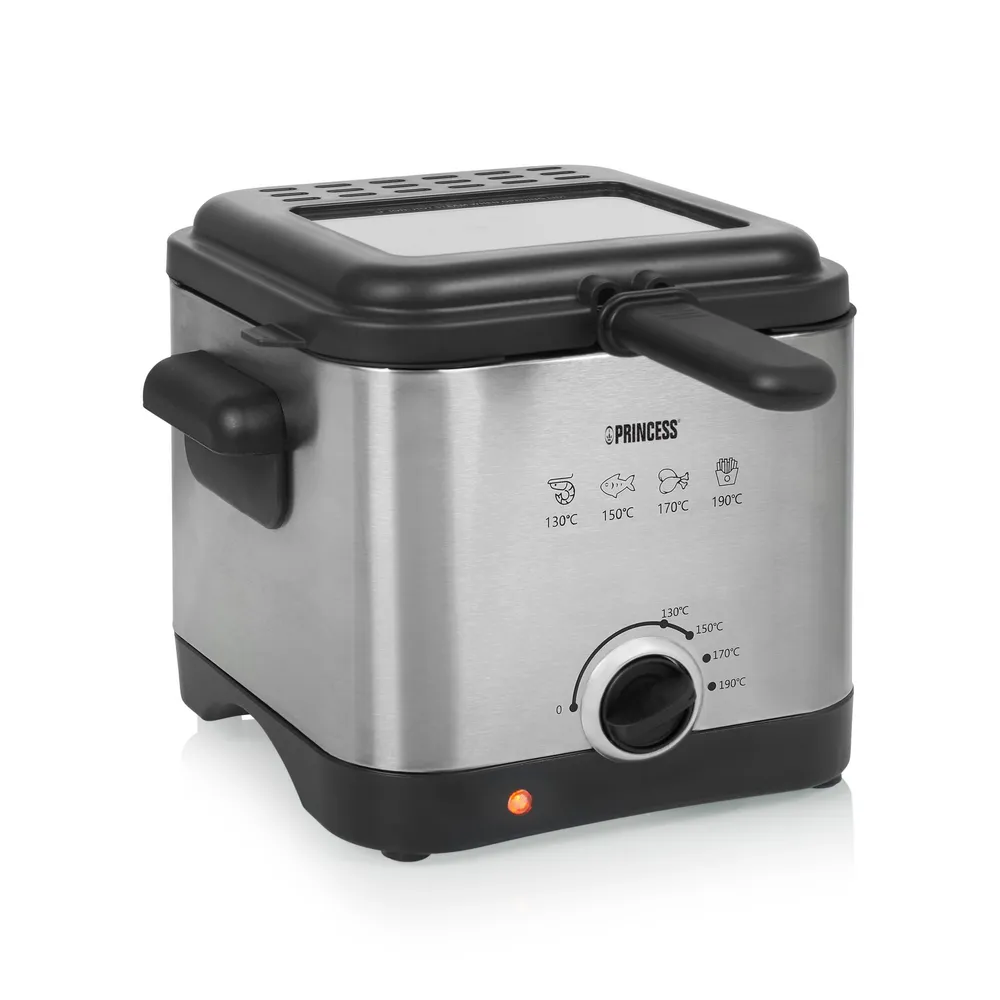 Fritadeira Mini 1,5L 1000W (Preto/Inox) - PRINCESS
