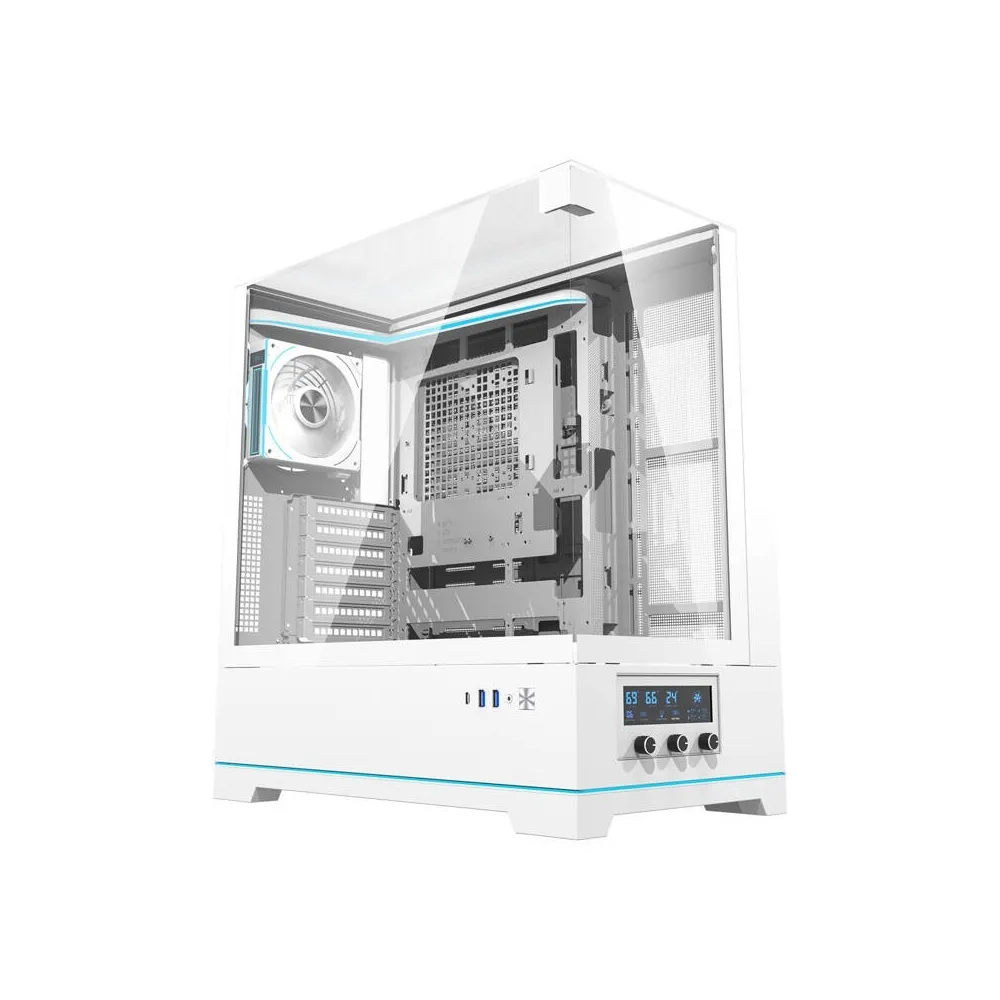 Caixa ATX DY450 PRO + 1 Ventoinha (Branco) - DARKFLASH