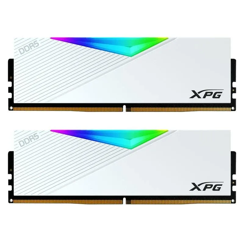 Memória RAM ADATA LANCER RGB 64GB 2x32GB DDR5 6000MHz CL30 AMD EXPO Branco