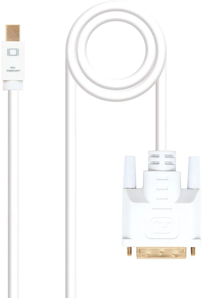 Cabo Conversor Nanocable Mini DisplayPort/M > DVI/M 2 M Branco