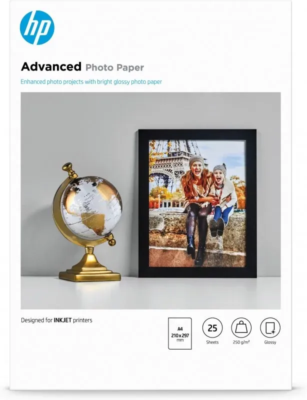 HP Advanced Glossy Photo Paper 250 g/m²-A4/210 x 297 mm/25 sht