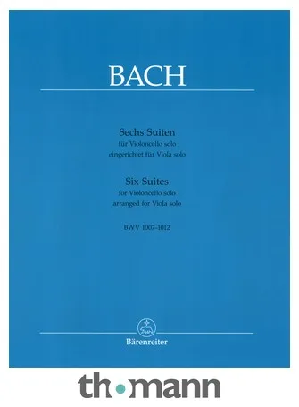 Bärenreiter Bach Suiten BWV1007-1012 Viola