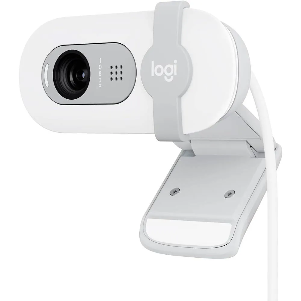 Webcam Logitech Brio 100 Full HD 1080p USB Branca
