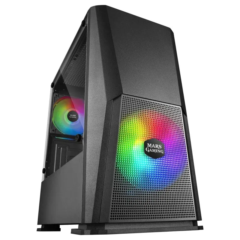 Caixa PC Mars Gaming MCONE RGB com Janela USB 3.0 Preto