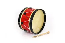 Bombo Tradicional Adamastor Nº3 Vermelho/Aro Preto 35cm
