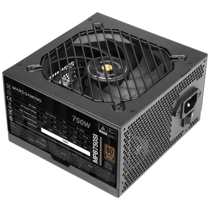 Fonte Alimentação Mars Gaming MPB750SI Fonte de Alimentação ATX 750W 80 Plus Bronze