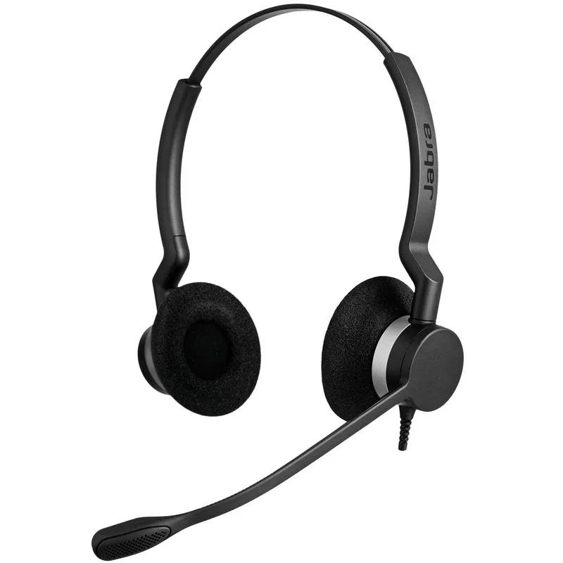 Auriculares Jabra BIZ 2300 QD com fio QD, Cancelamento de Ruído, Call Center, Preto