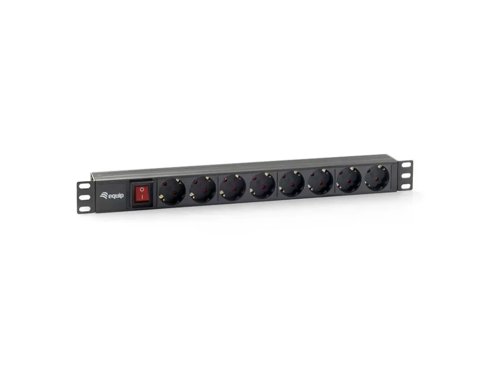 Régua Equip 8bay Cee7/4 W. Switch, 1,8m (19") Preto - 333283