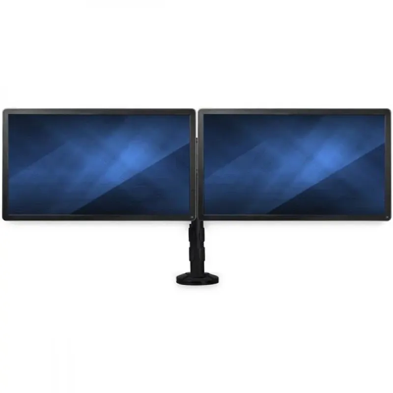 Startech Dual Monitor Mount - Supports Monitors 13" to 27" - Adjustable - Desk Clamp or Grommet-Hole Desk Mount for Dual VESA Monitors - Black (ARMBARDUOG) - Plataforma - para 2 monitores - plástico, alumínio, aço - preto - tamanho de tela: 13"-27" -