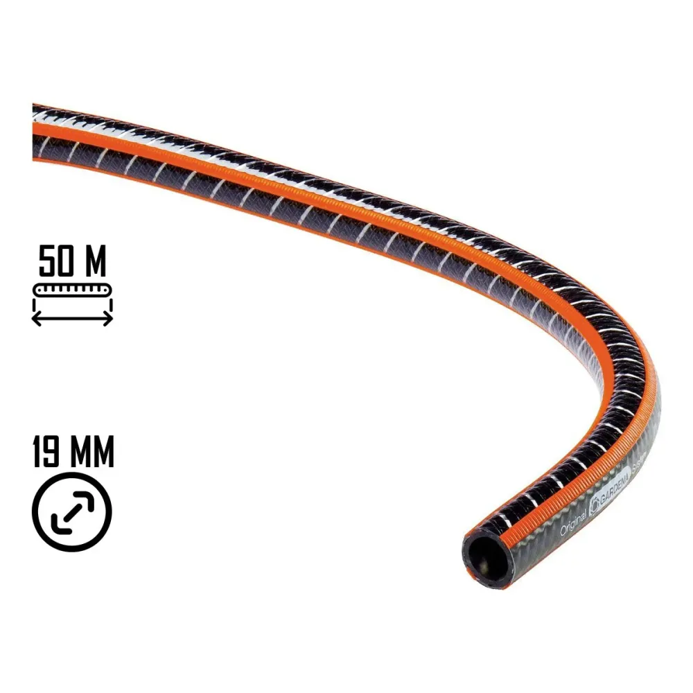 Mangueira Gardena Comfort FLEX 50m 19 mm Cinzento/Laranja