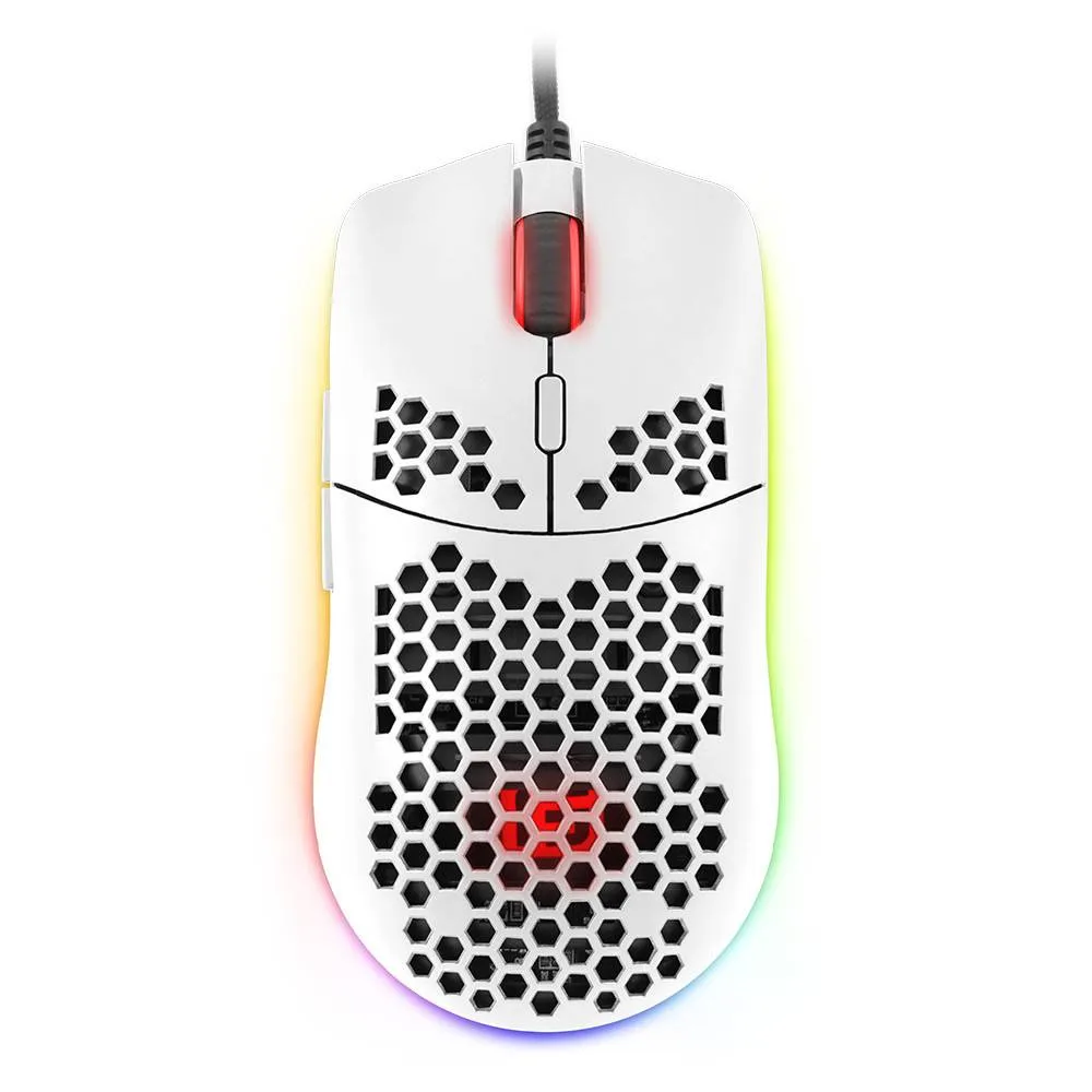 Rato Óptico Fox Gaming FM12K 12400DPI Branco