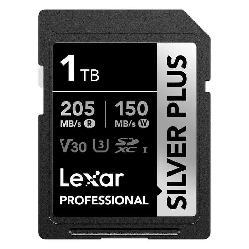 Cartão de memória Lexar Silver Plus 1TB SDXC UHS-I 205MB/s V30 resistente