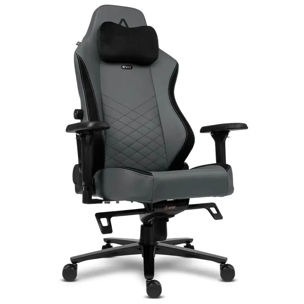 Cadeira Gaming Alpha Gamer Alegra Evo PU Leather Titanium Grey