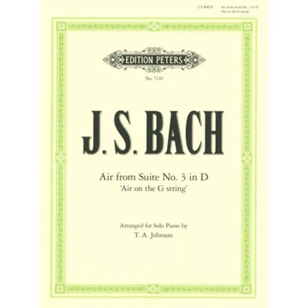 Edition Peters Bach Air Suite Nr.3 Klavier