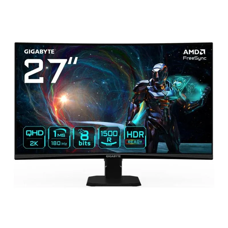 Monitor GIGABYTE GS27QCA 27" Quad HD 180Hz VA Curvo 1ms FreeSync HDR