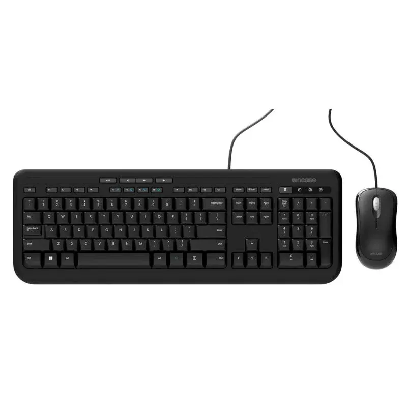 Teclado Incase Designed by Microsoft Wired Desktop 600 membrana Layout DE ratão incluído