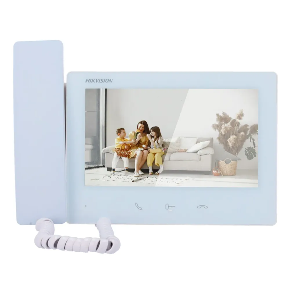 Monitor para Video Porteiro TFT Hikvision 2 Fios 7" Tátil - DS-KH7300EY-WTHE2/White