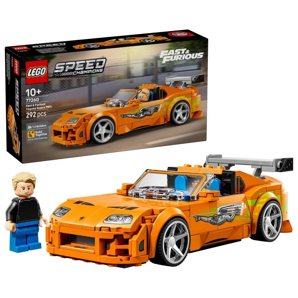 LEGO Speed Champions: Velozes e Furiosos Toyota Supra MK4 | Idades 10+ | 292 Peças | Item 77260