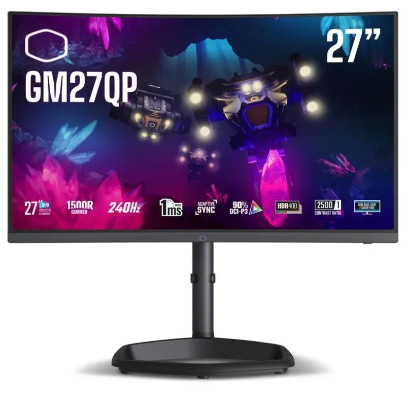 Monitor Cooler Master GM27QP 27" Quad HD 240Hz VA Curvo HDR400 1ms